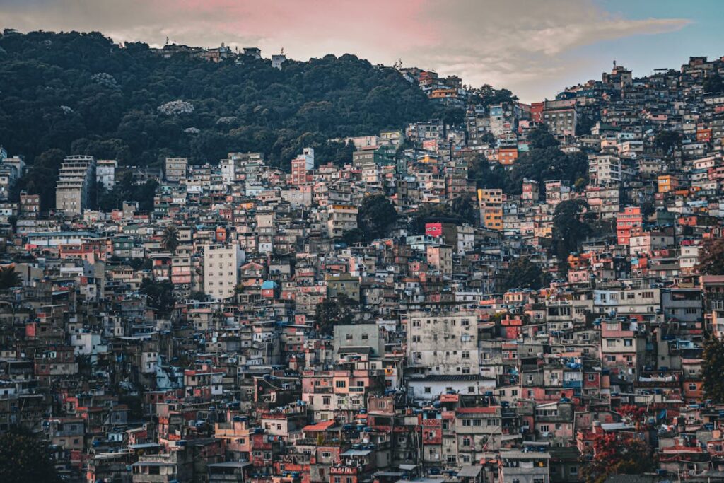 Photo of a favela in Rio De Janeiro.